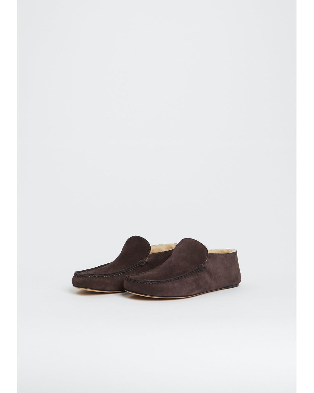 The Row White Leo Suede Loafer