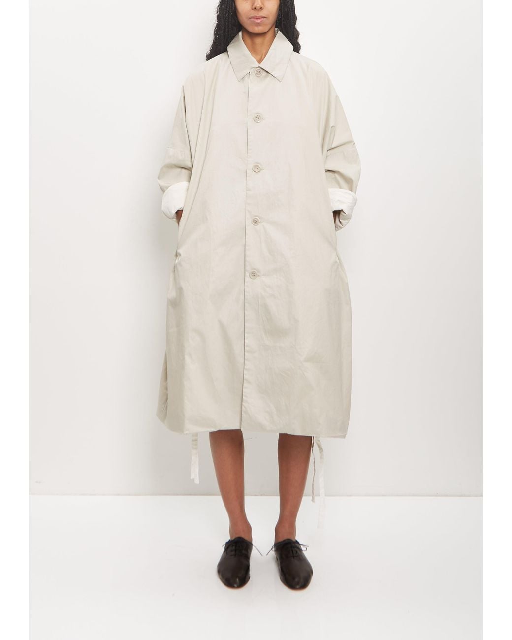 Casey Casey Cotton Big Blobby Coat in Natural | Lyst