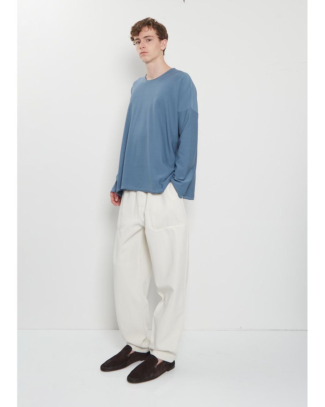Casey Casey Blue Overdyed Long Sleeve Shirt