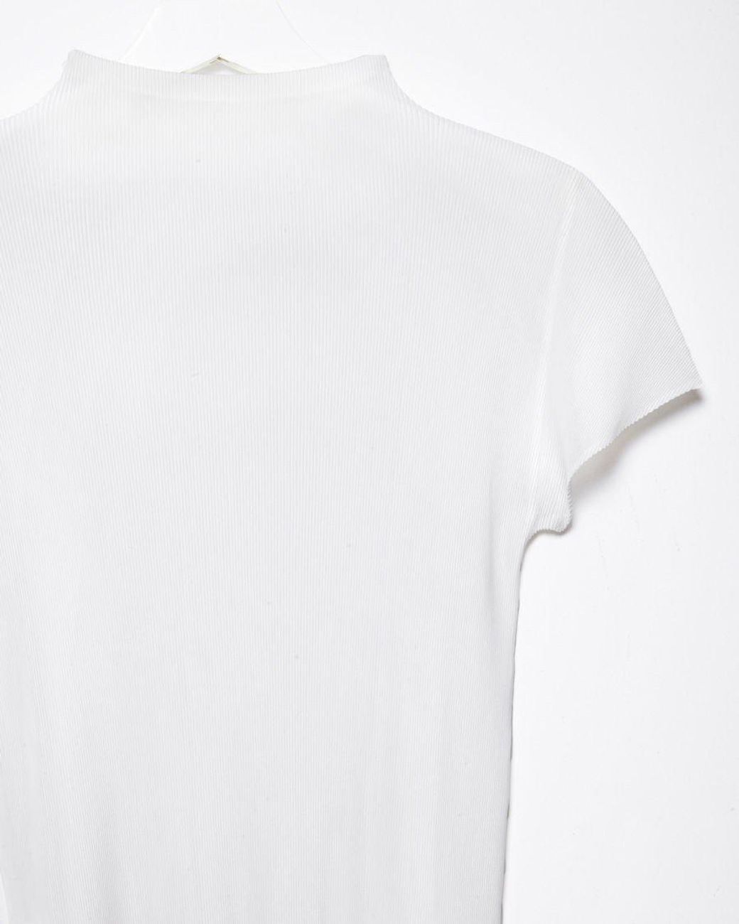 PLEATS PLEASE BASIC MIST ホワイト Pleats Please Issey Miyake Women's Mist Basics Top in White