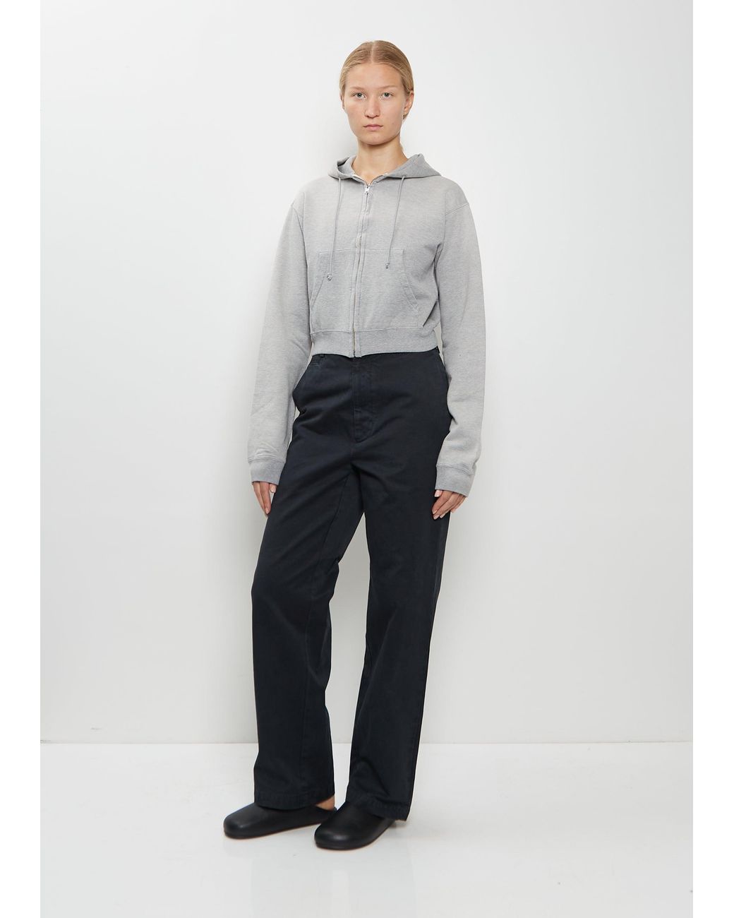 Auralee White Dyed Cotton Chino Pants
