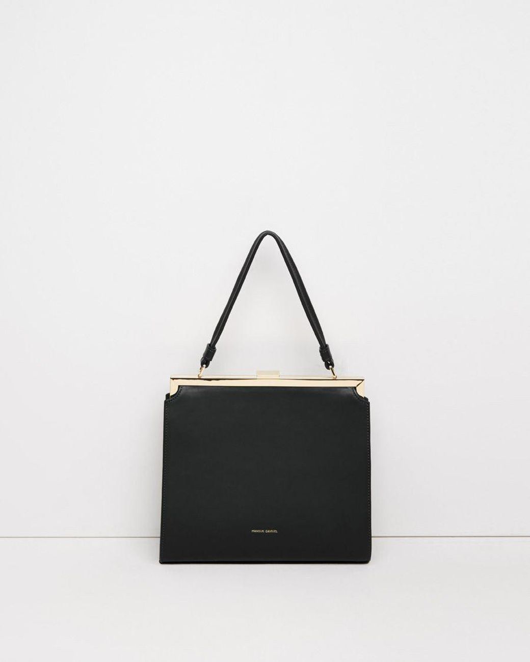 Mansur Gavriel Elegant Leather Top Handle Bag in Black Lyst UK