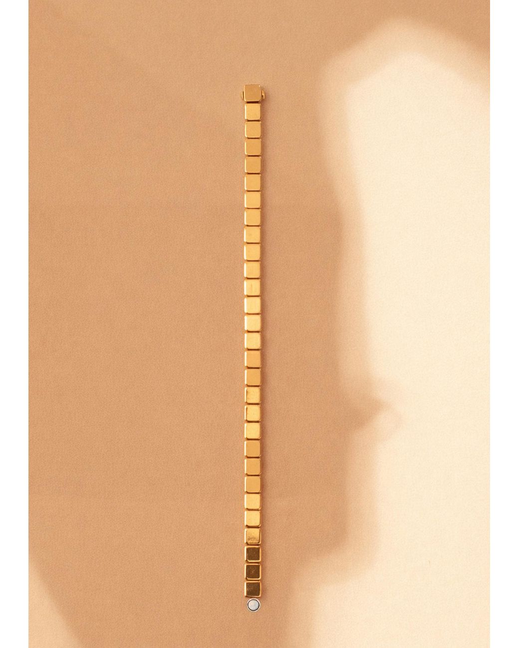 Ileana Makri White Tile Gold Bracelet, Medium