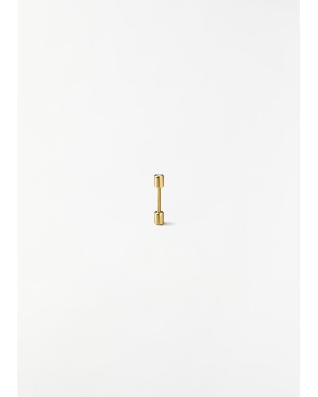 Shihara Diamond Twist Pin Earring 01 in White | Lyst Australia