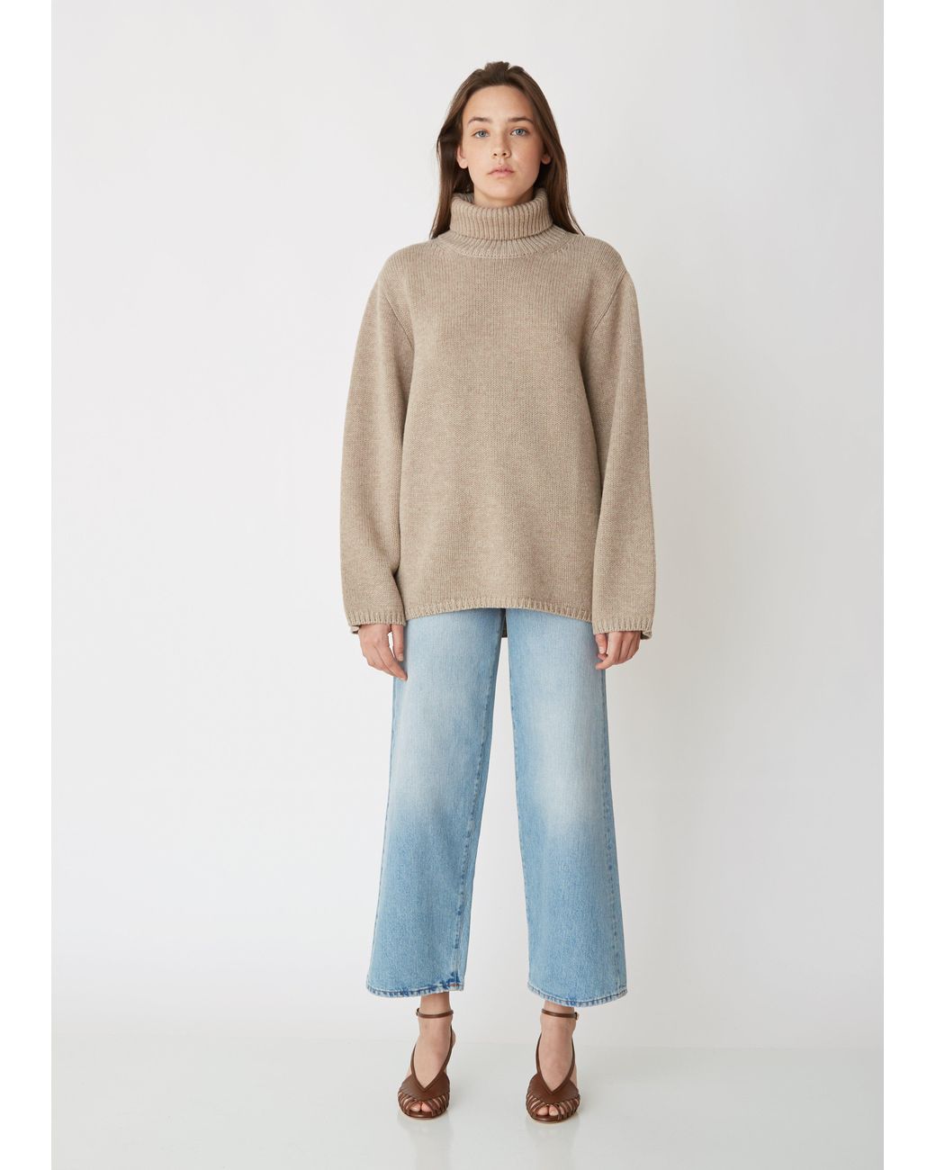 Totême Cambridge Turtleneck Sweater in Natural | Lyst Australia