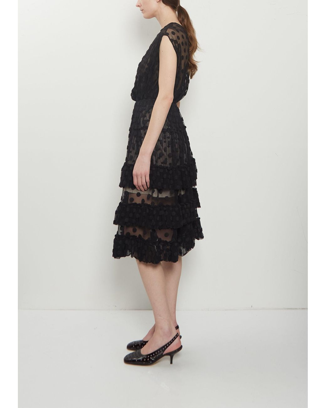 Dries Van Noten Black Dally Mesh Dress