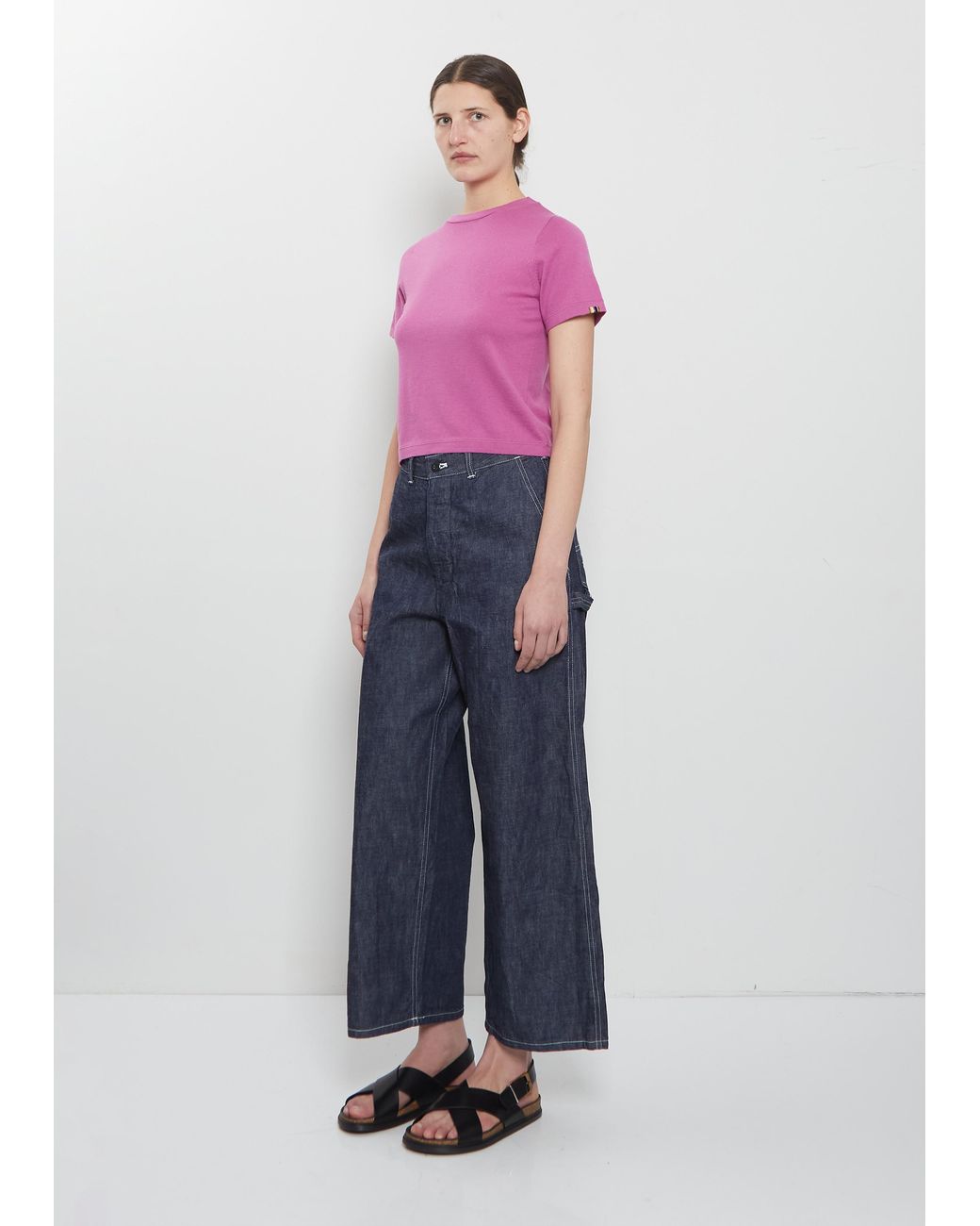 Extreme Cashmere Blue N°267 Tina Cotton Cashmere Top