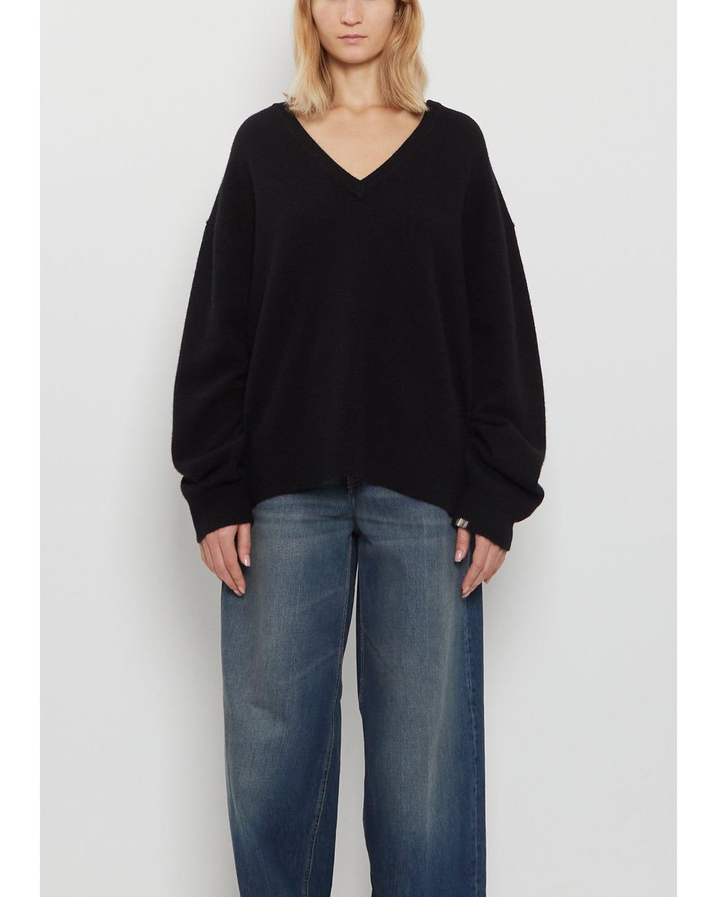 Extreme Cashmere N°457 Jack Stretch Cashmere Sweater in Black | Lyst UK