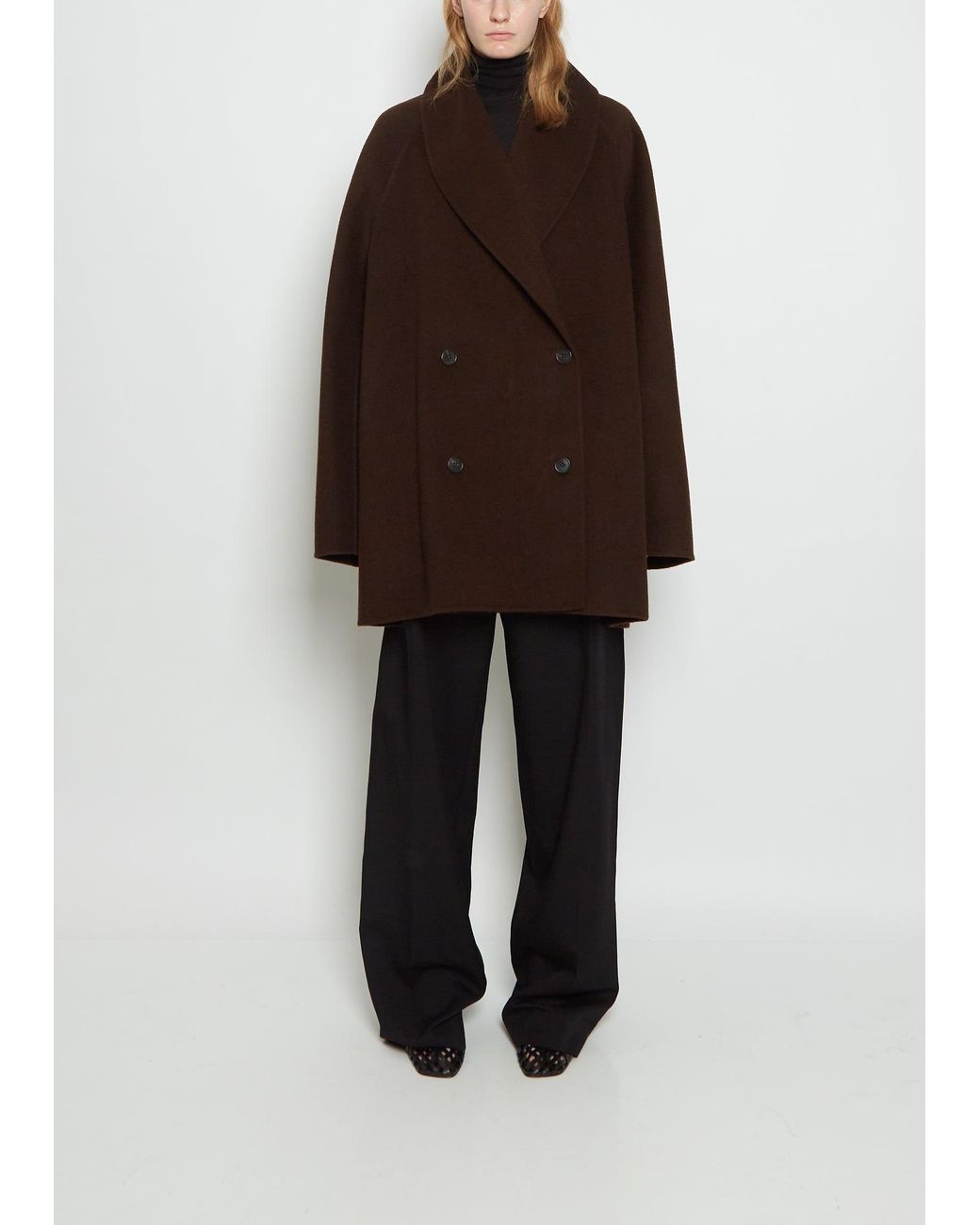 The Row Wool & Cashmere Polli Jacket in Brown | Lyst