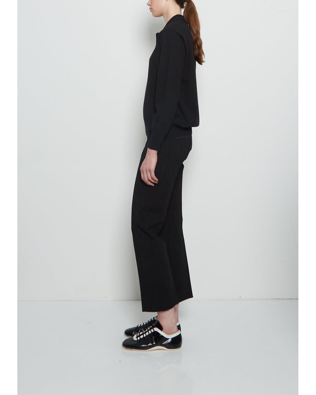 High Sport Black Sid Wool Cotton Knit Polo