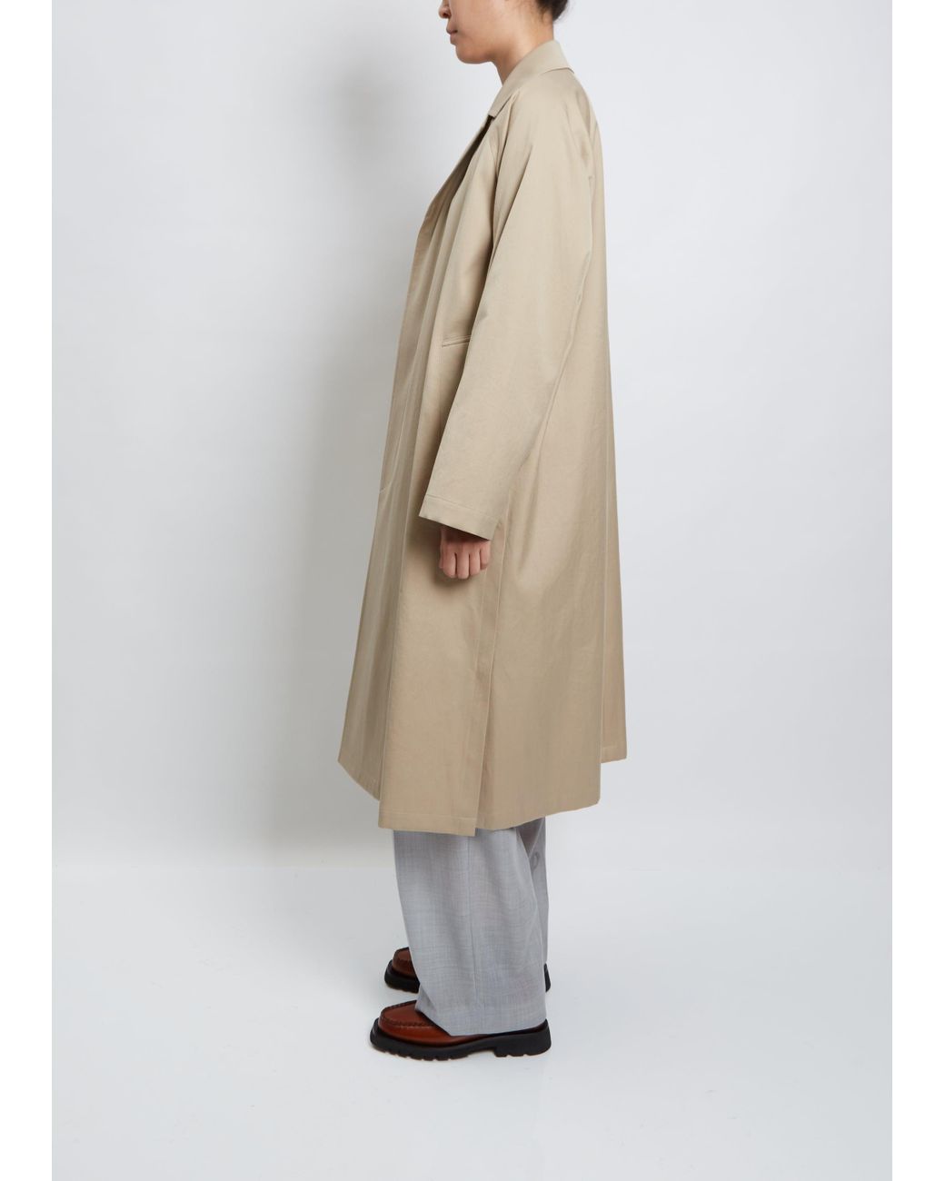 AURALEE Twill Trench Coat in Natural   Lyst
