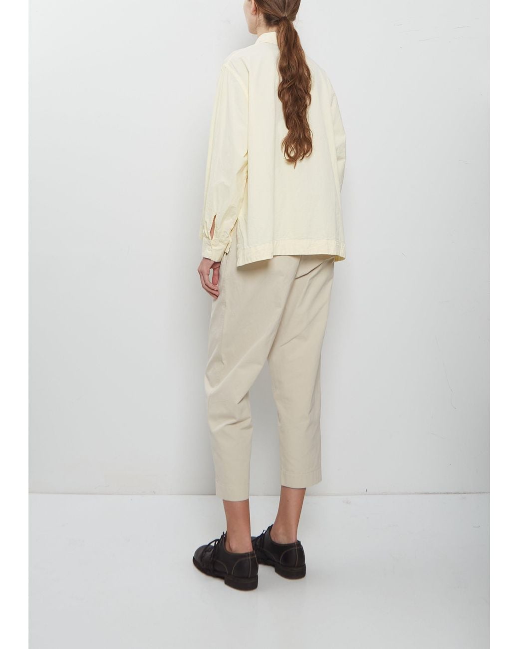 Casey Casey White Biggy Paper Cotton Shirt