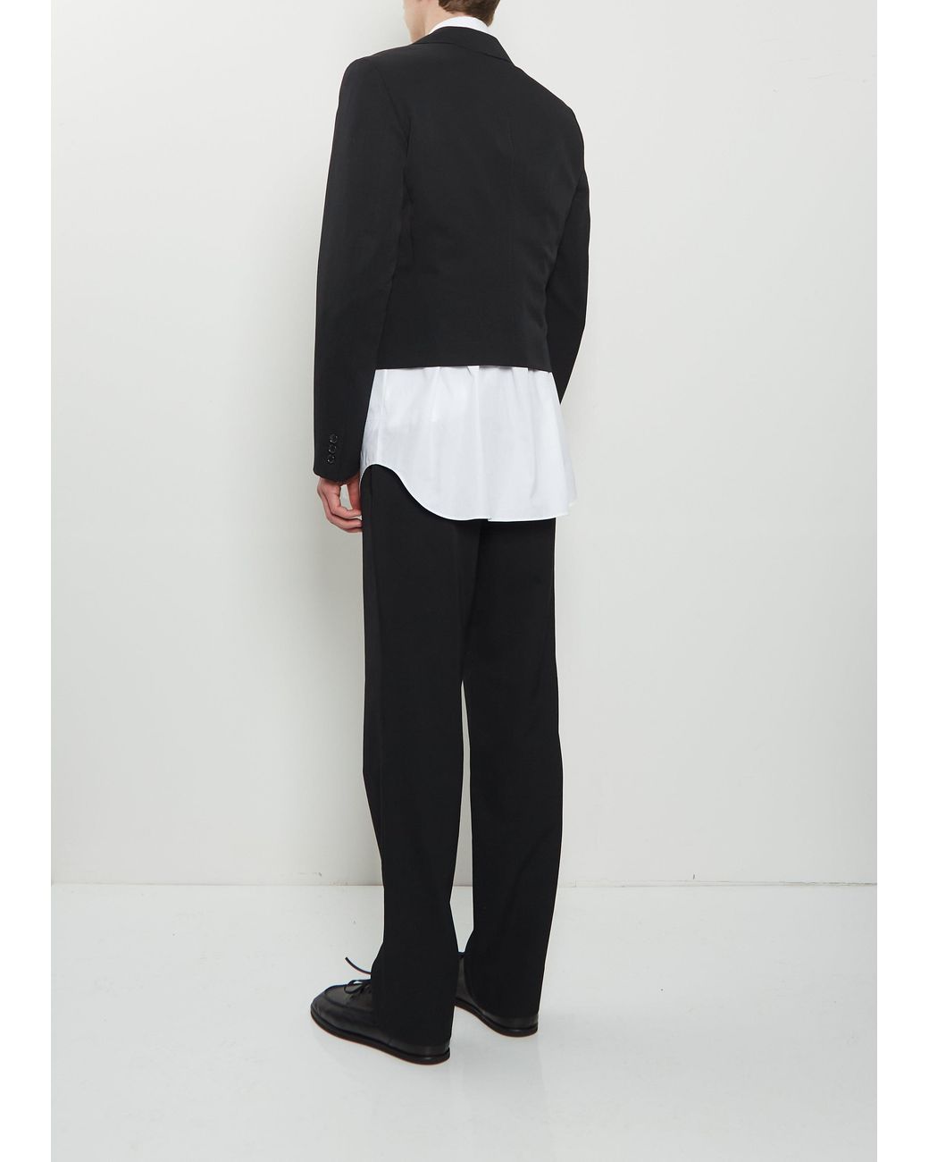 Comme des Garçons Black Wool Short Blazer