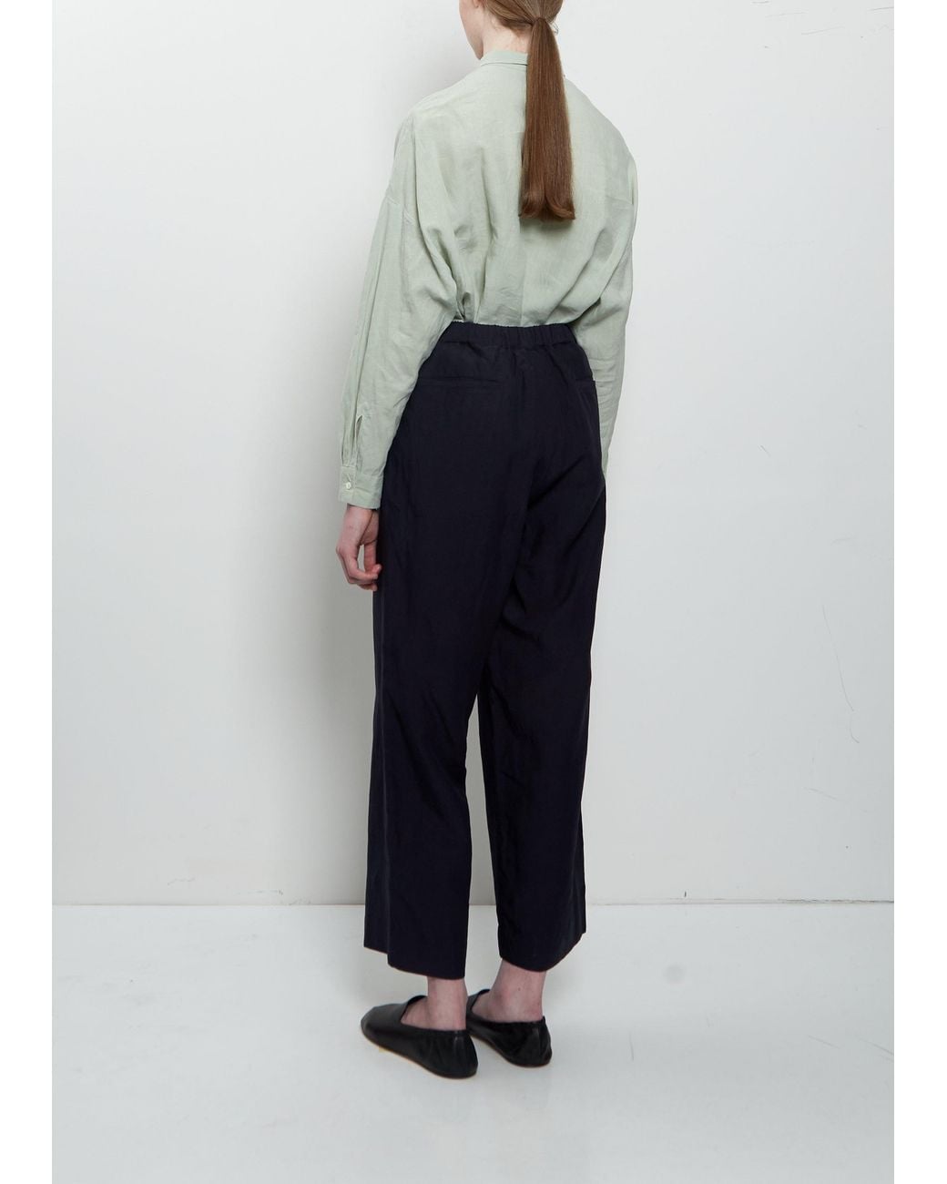 Arts & Science White Easy Wide Linen Pant