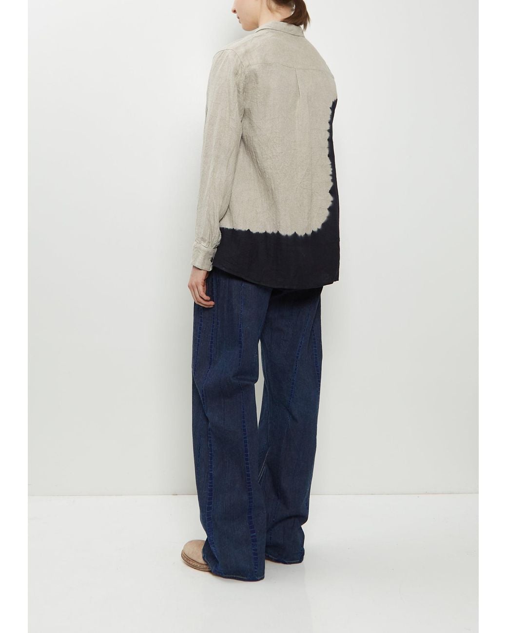 Suzusan Blue Linen Long Sleeve Shirt