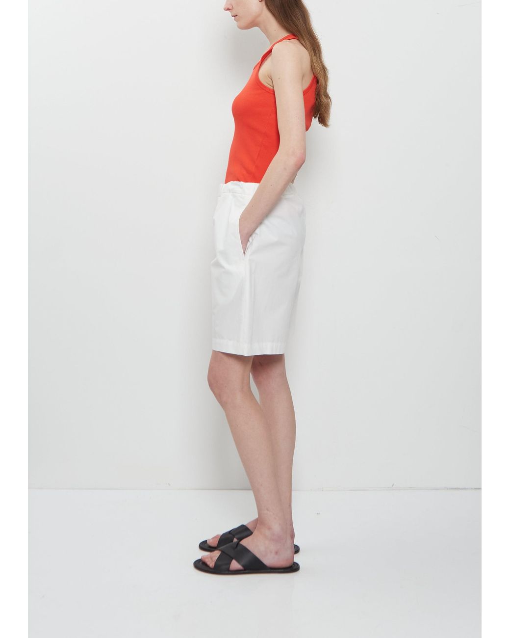 Meta Campania Collective White Ed Unlined Cotton Drawstring Shorts