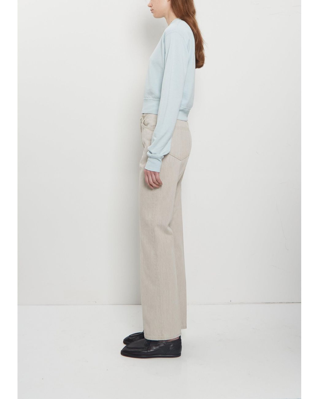 Auralee Gray High Twist Light Sweat Pullover