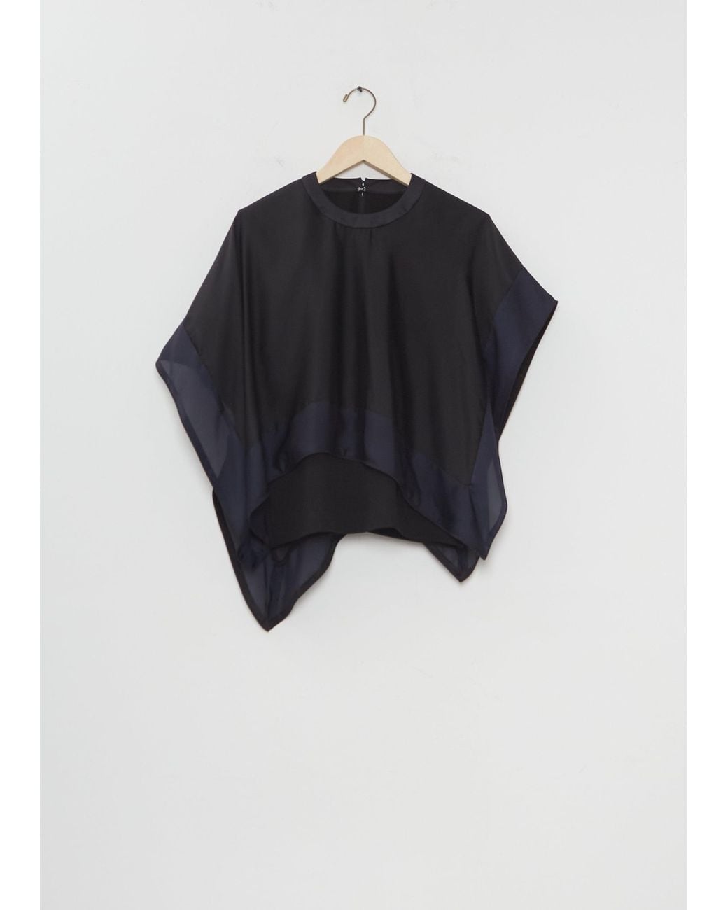 Sacai Blue Satin X Cotton Jersey T-shirt