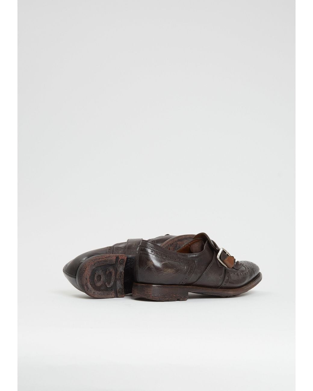 Church's White Shanghai Distressed Leather Loafer