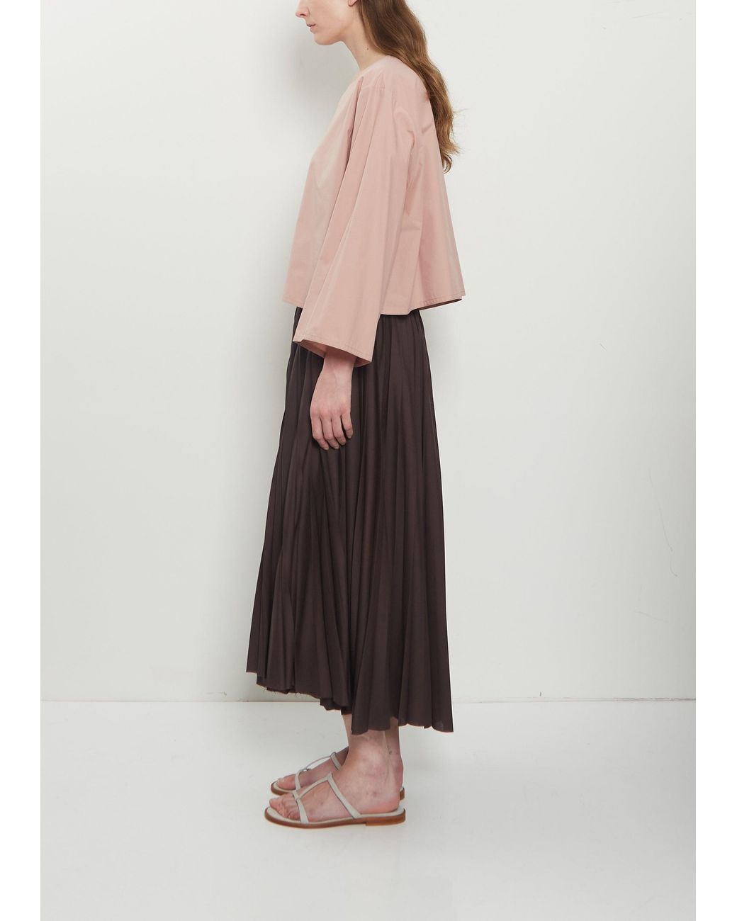 Dusan Pink Cotton Popeline Chunky T-shirt