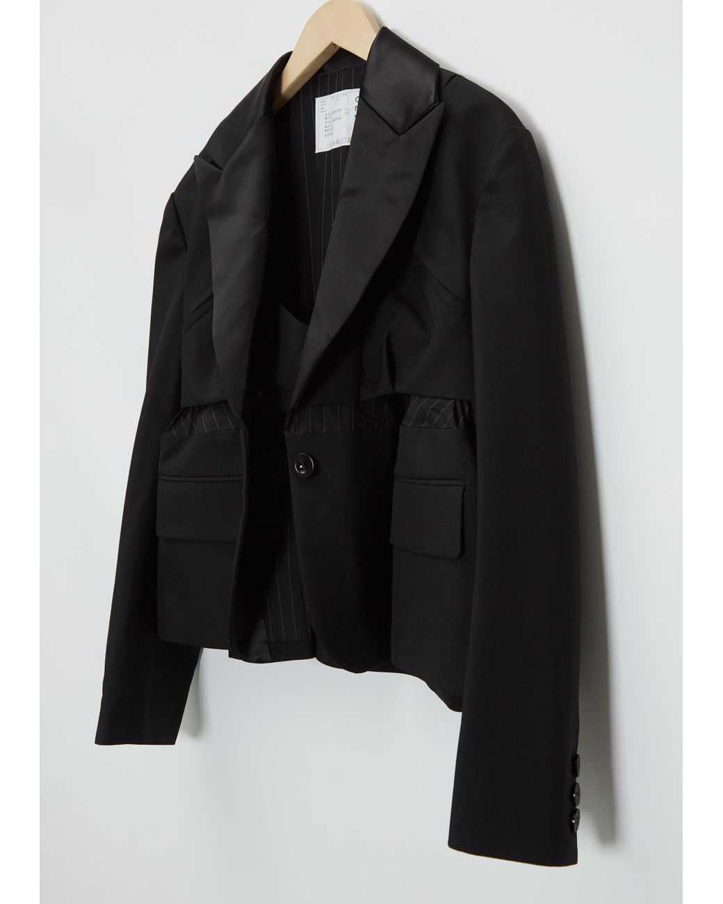 Sacai Women's Black Wool Suiting Jacket