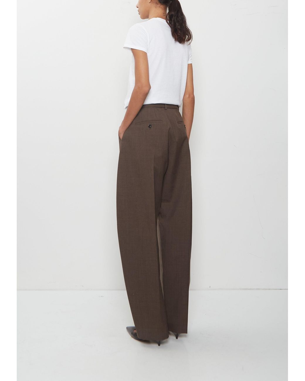 Sacai Brown Wool Suiting Pants