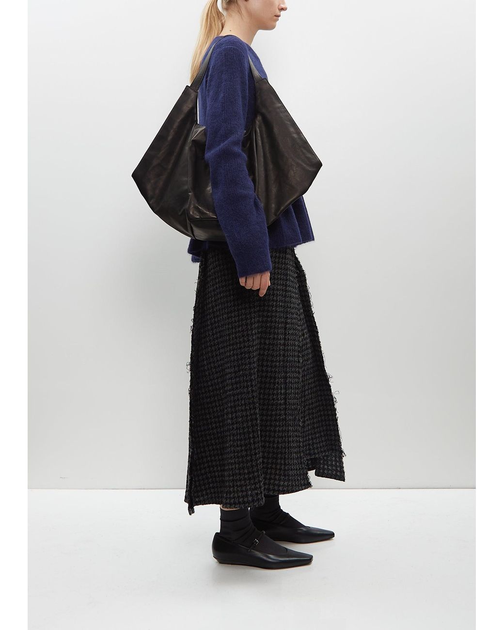 Yohji Yamamoto 2 Zip One Shoulder Bag in Black | Lyst