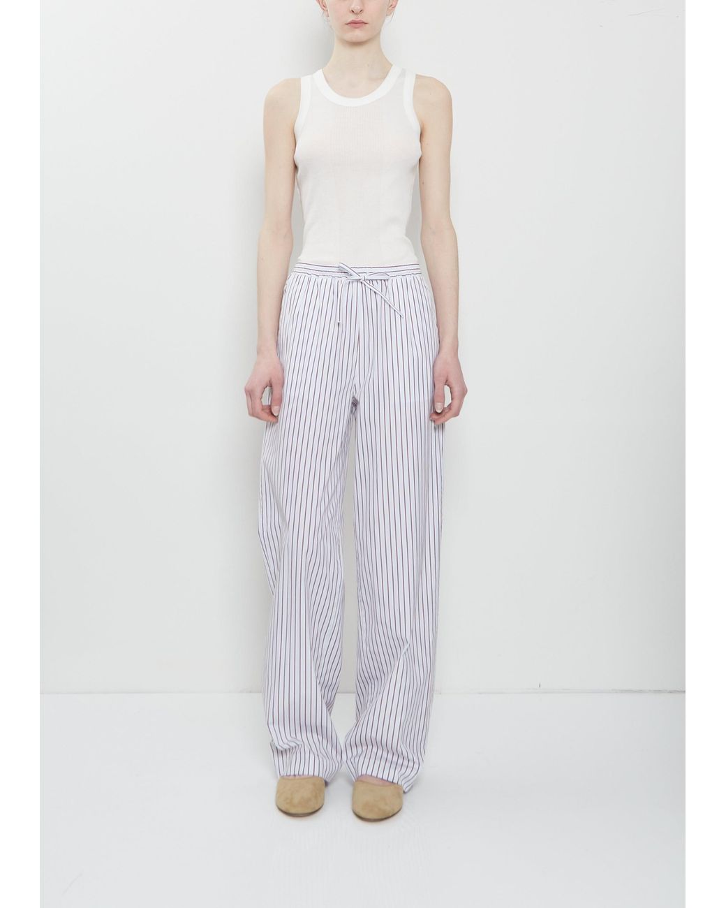 Loulou de Saison White Cisco Cotton Pants