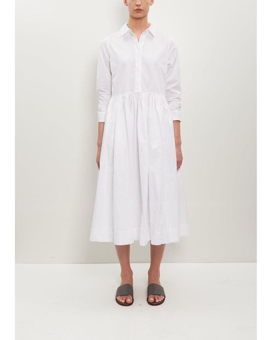Casey Casey Heylayane Light Cotton Shirt Dress in White | Lyst