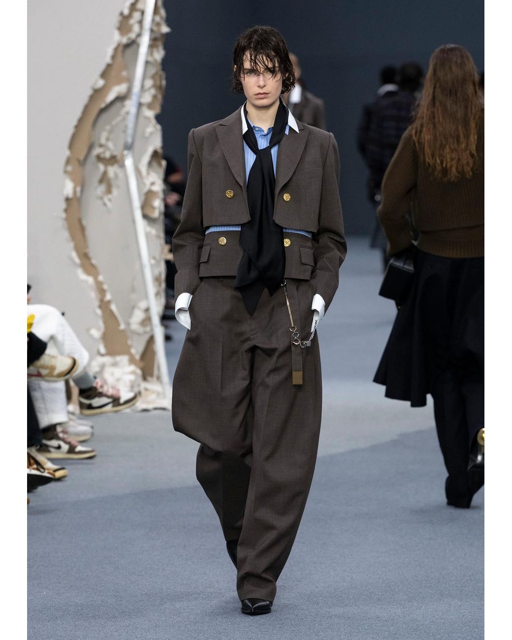 Sacai Brown Wool Suiting Pants
