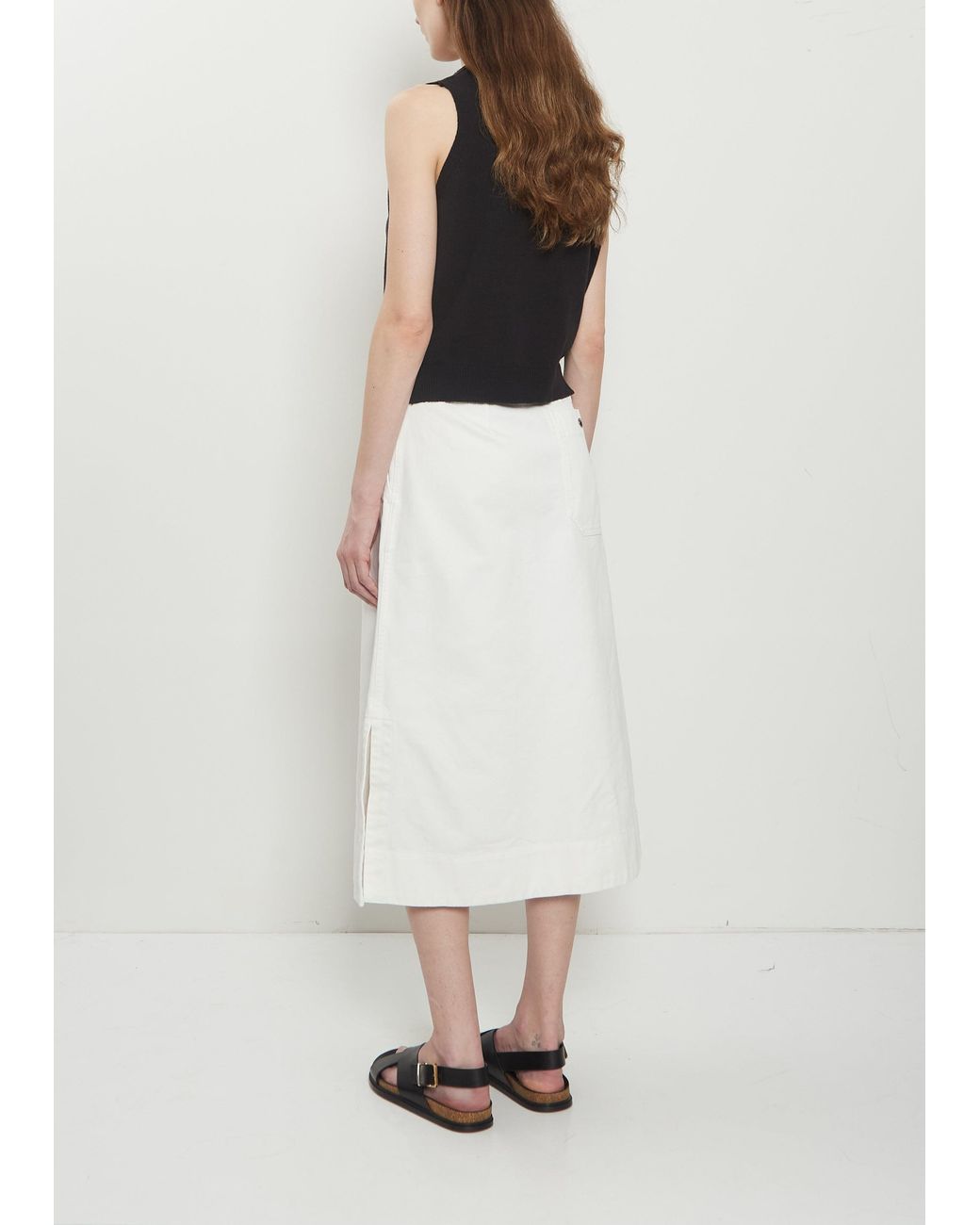 MHL by Margaret Howell Black Cotton Linen Tank Top