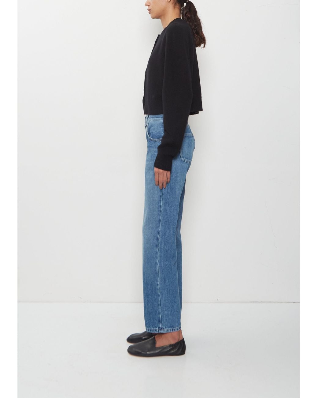Loulou de Saison Black Heike Cashmere Cropped Cardigan