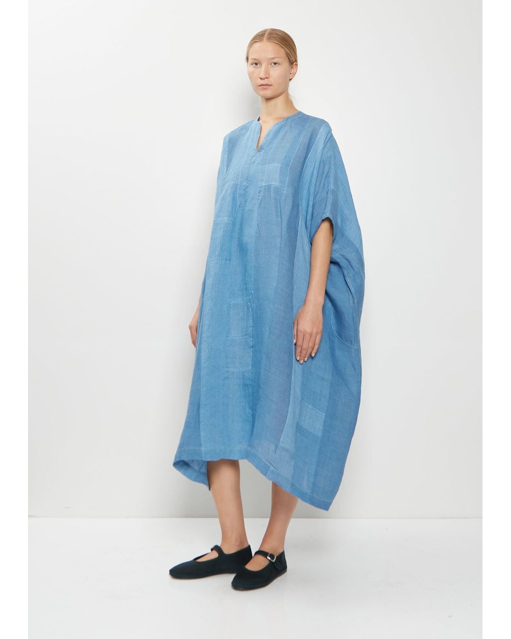 Dosa Yoruba Handwoven Linen Tunic Dress in Blue | Lyst