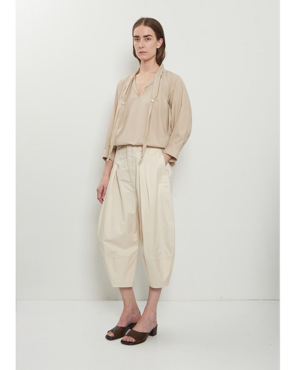 Lemaire Natural Cropped Bermuda Pants