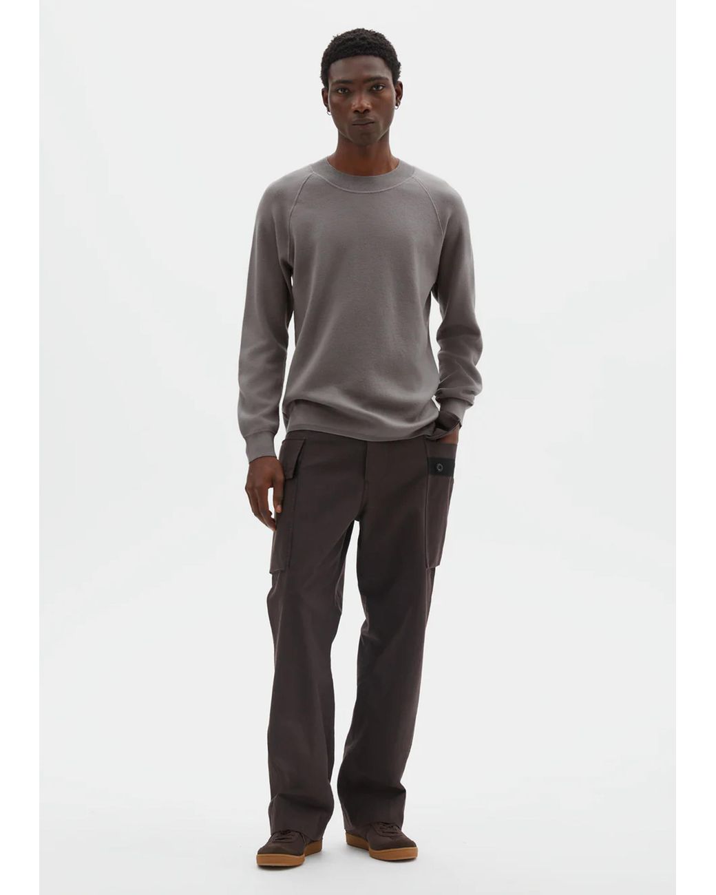 MHL by Margaret Howell Gray Wide Neck Sweatshirt