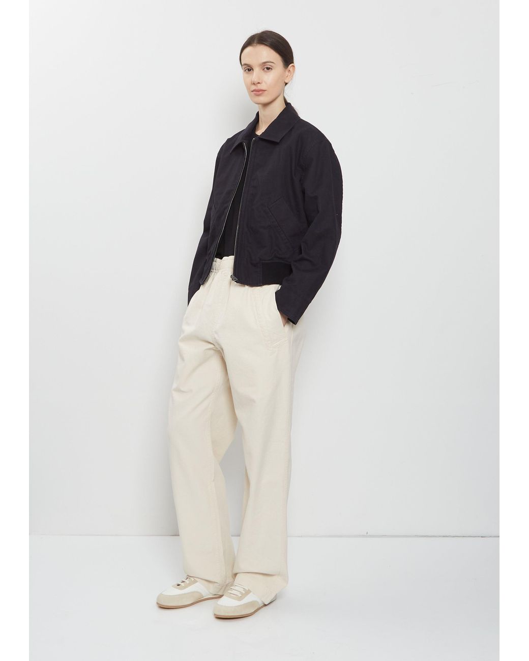 MHL by Margaret Howell Blue Zip-up Cotton Bomber Jacket