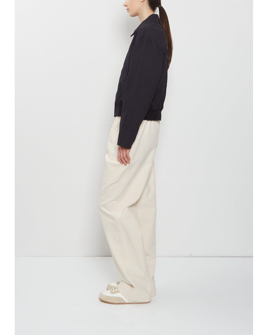 MHL by Margaret Howell Blue Zip-up Cotton Bomber Jacket