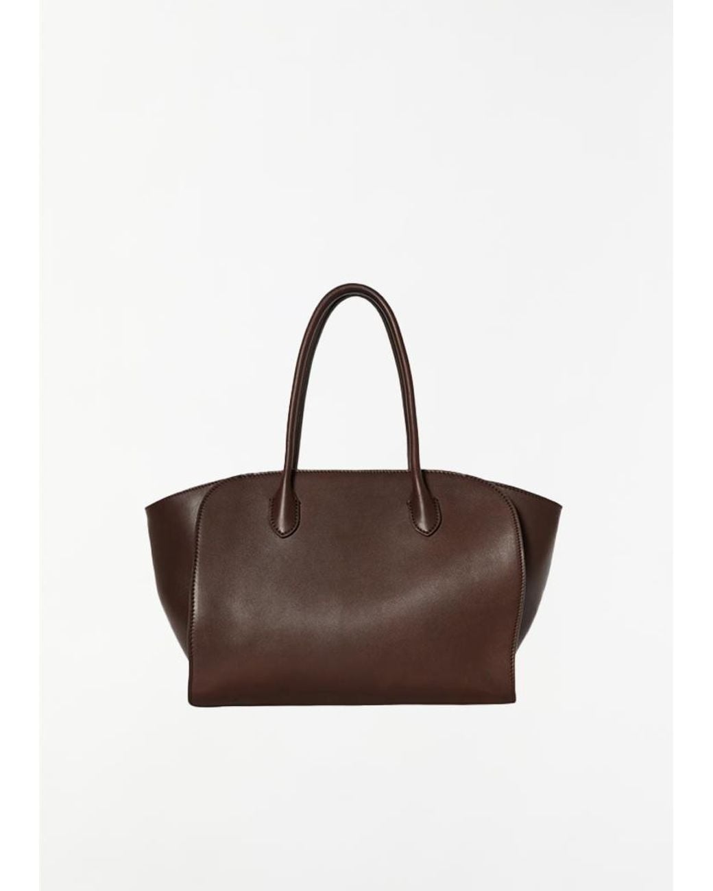 The Row Brown Marlo 12 Saddle Leather Bag