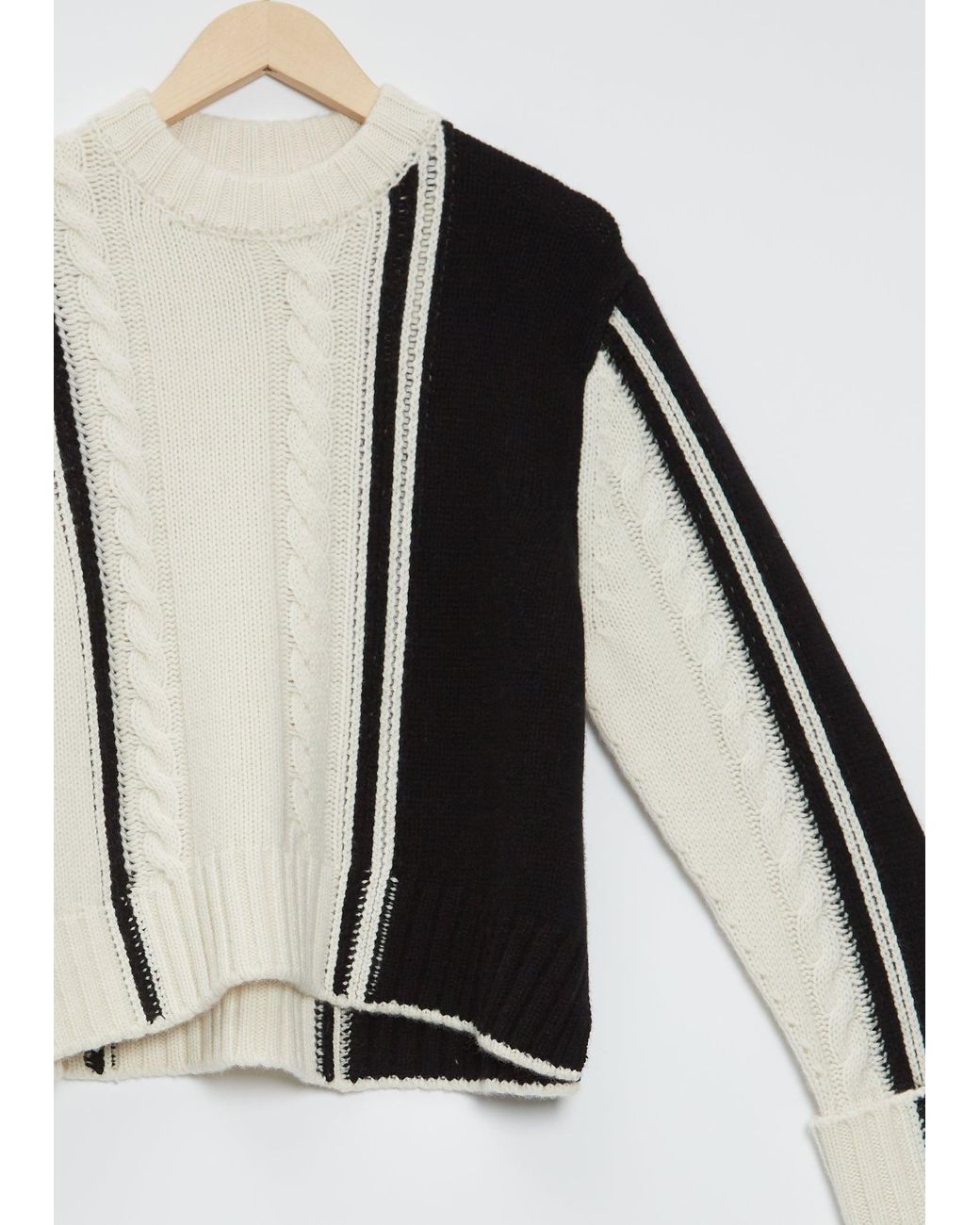 Loulou Studio Eike Cable Knit Wool Cashmere Sweater in Black | Lyst