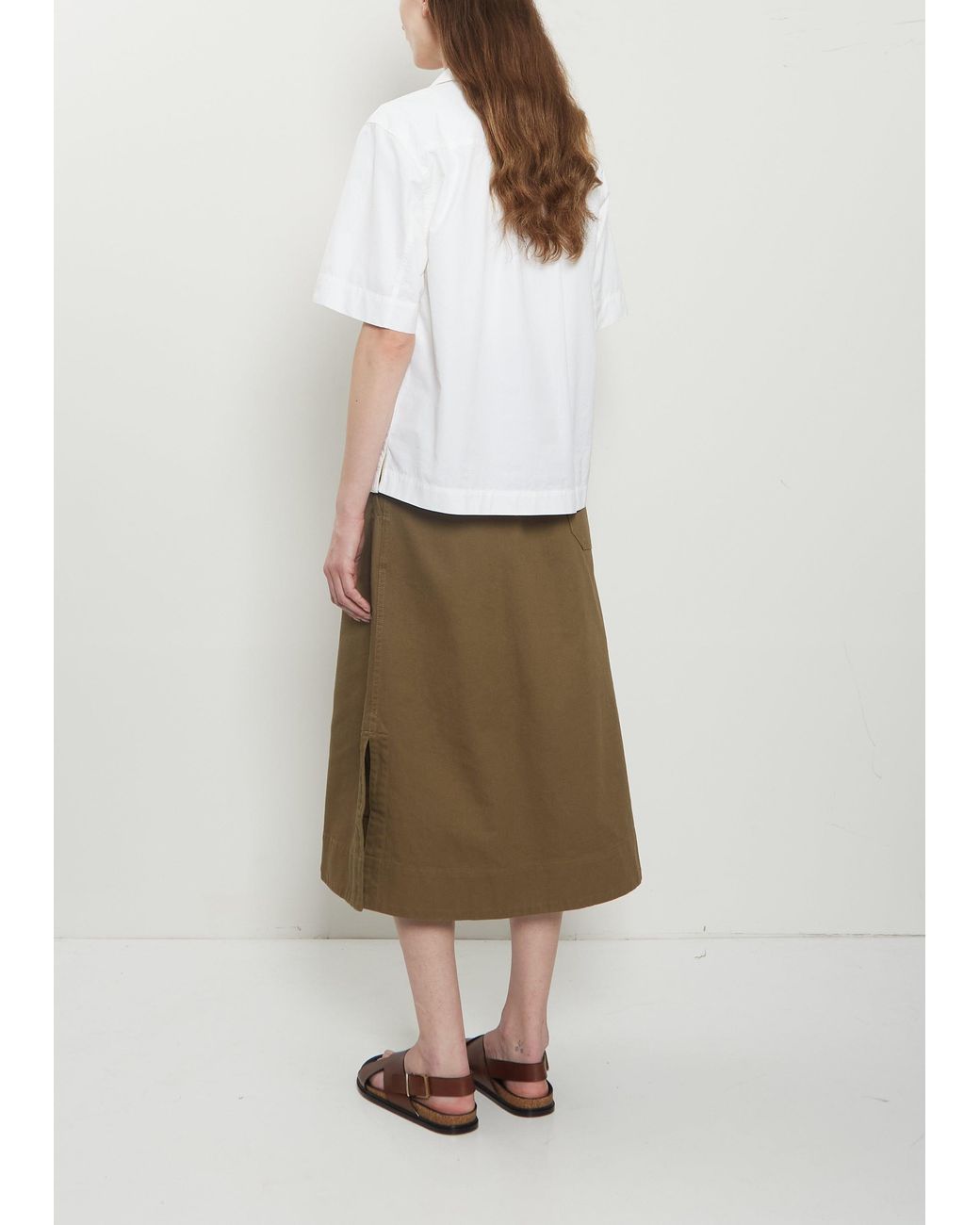 MHL by Margaret Howell White Half-zip Cotton Shirt