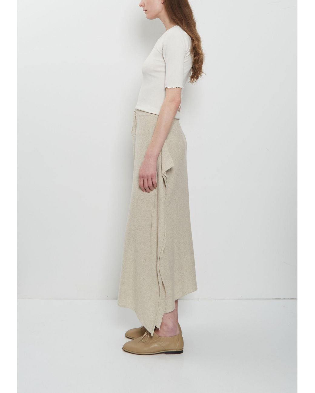 Lauren Manoogian Natural Wave Cotton Linen Skirt