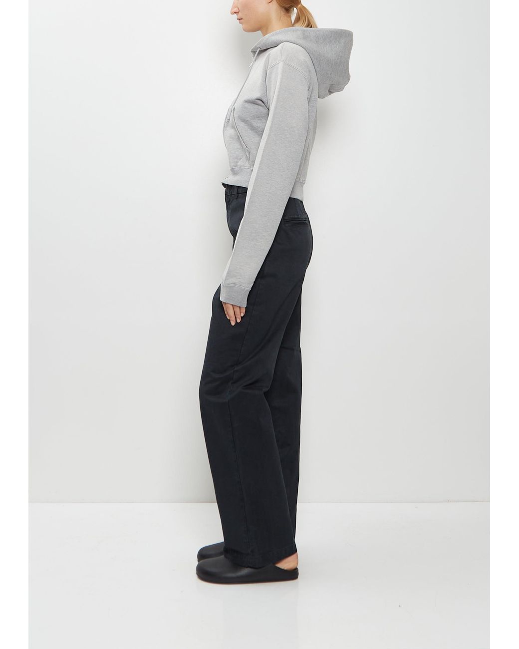Auralee White Dyed Cotton Chino Pants