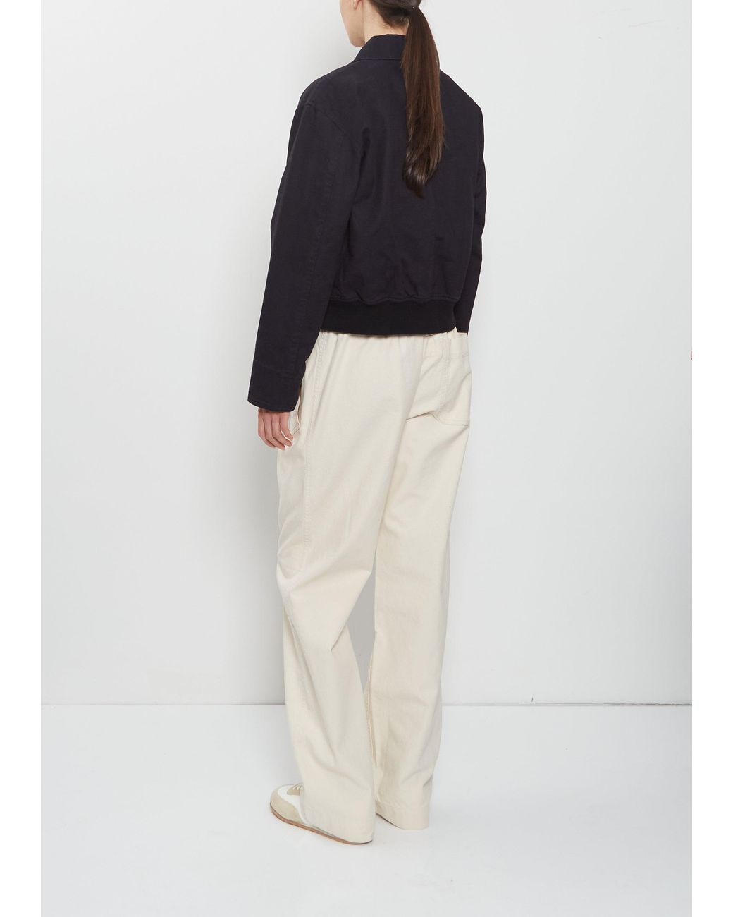 MHL by Margaret Howell Blue Zip-up Cotton Bomber Jacket