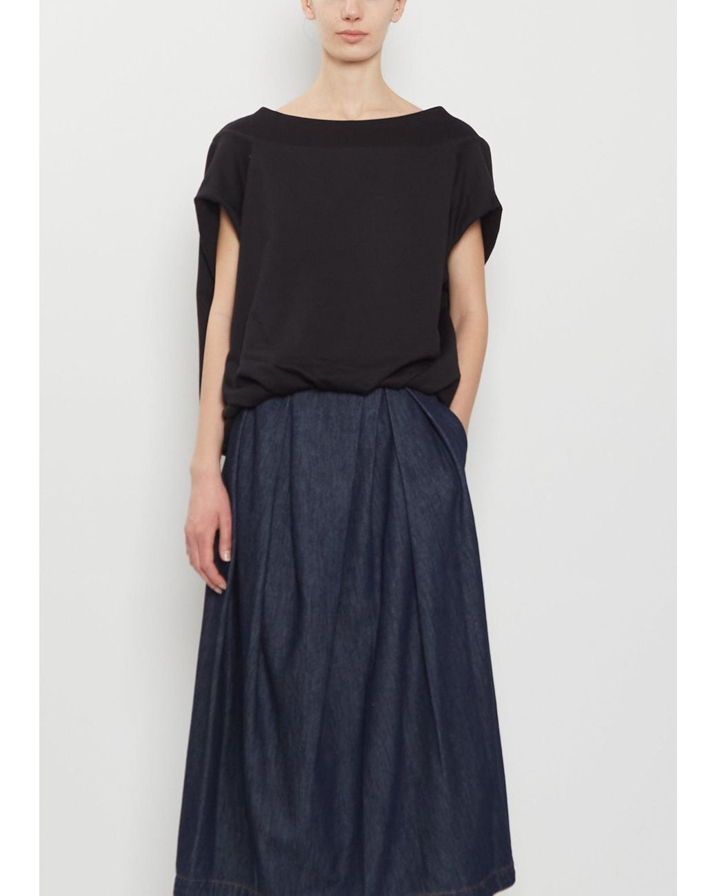 Dries Van Noten Blue Hamels Cotton Top