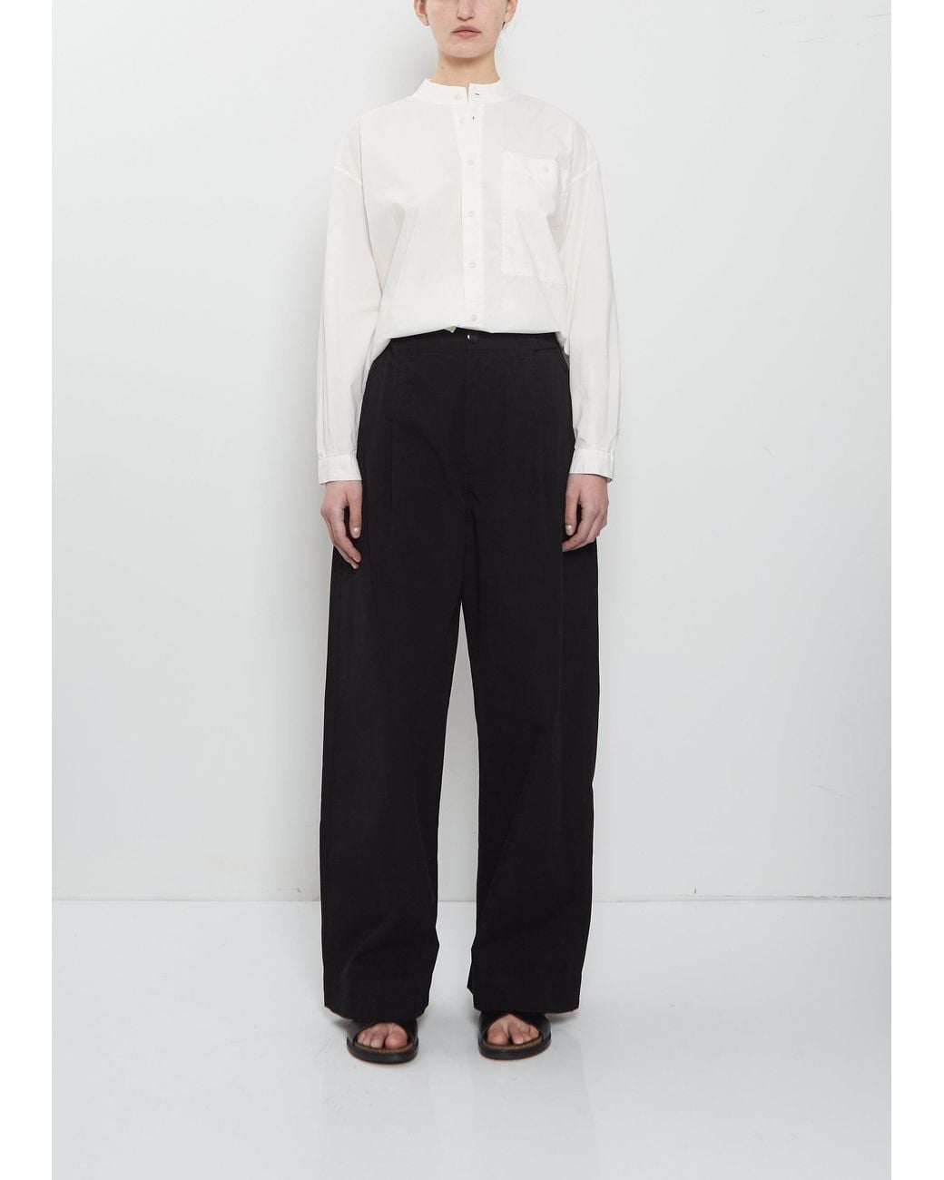 Toogood White The Locksmith Cotton Trouser
