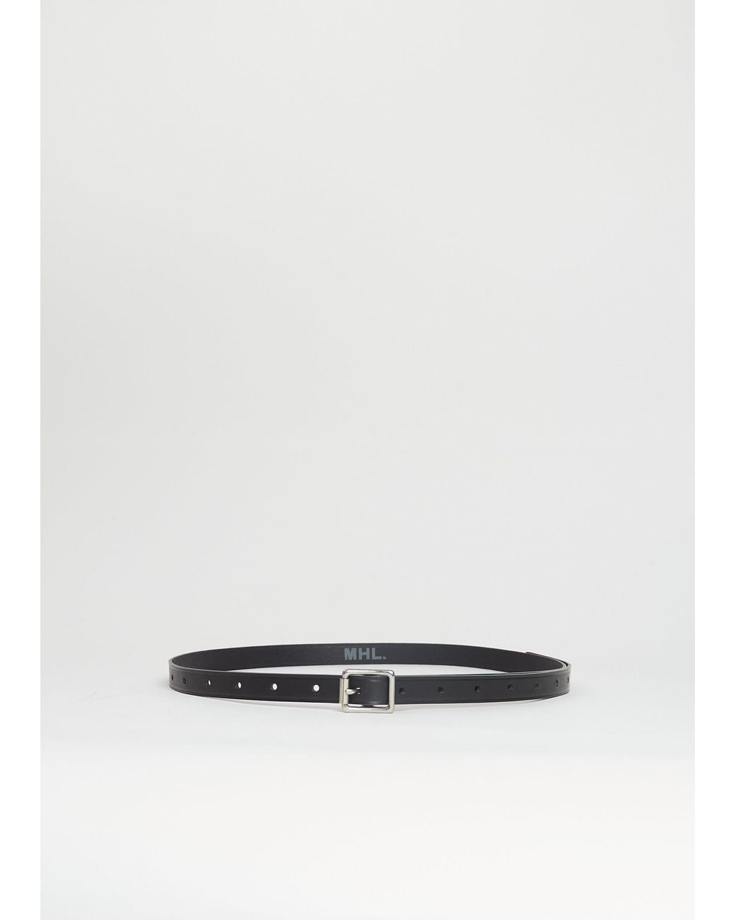MHL by Margaret Howell White Leather Scout Belt