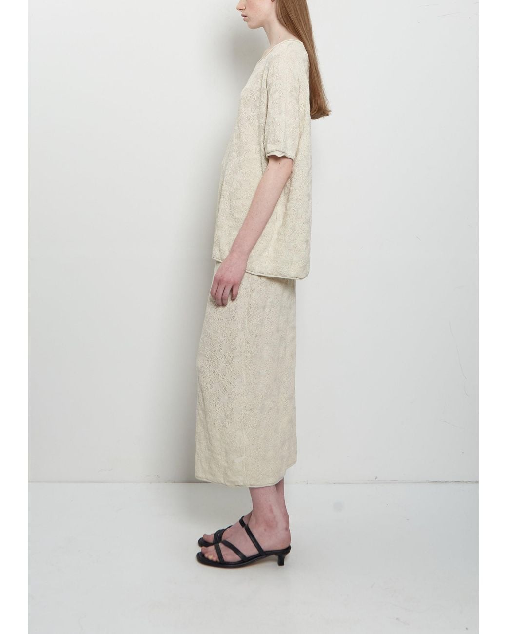 Lauren Manoogian Natural Terra Pima Cotton Knit Tee