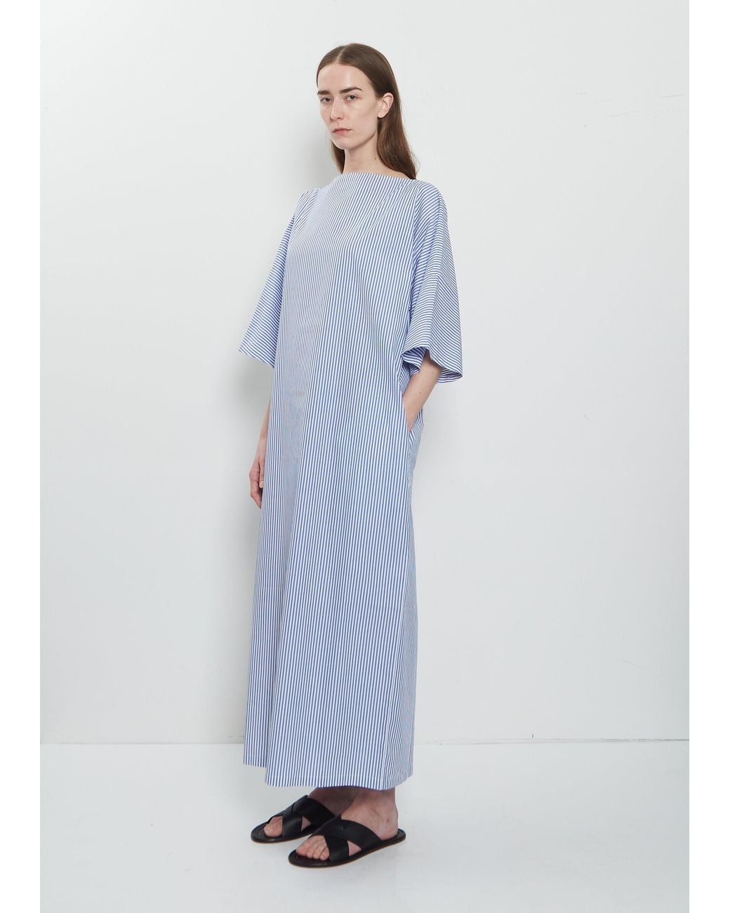 Meta Campania Collective Blue Oona Batwing Stripe Dress