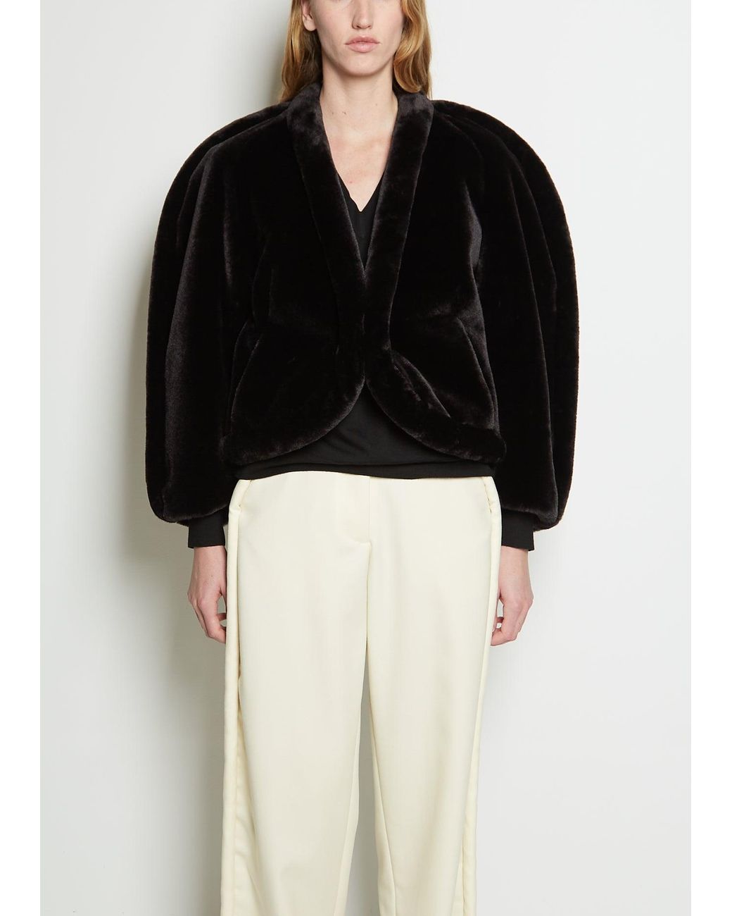 Dries van noten store faux fur jacket