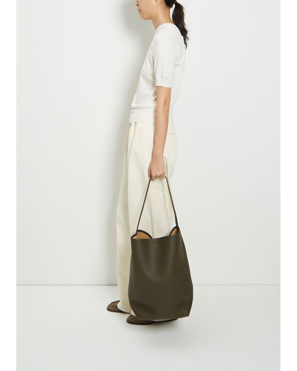 THE ROW N/S Park large textured-leather tote